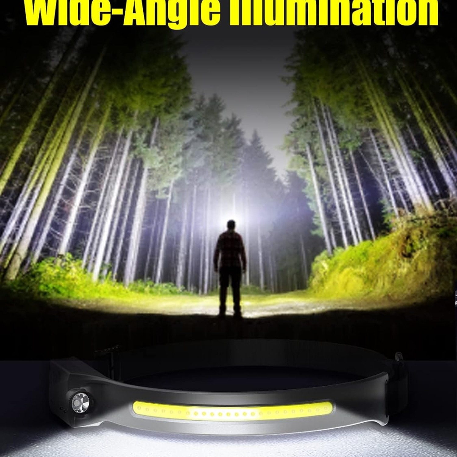 Rechargeable LED Headlamp 2 Pack with Motion Sensor: image 3