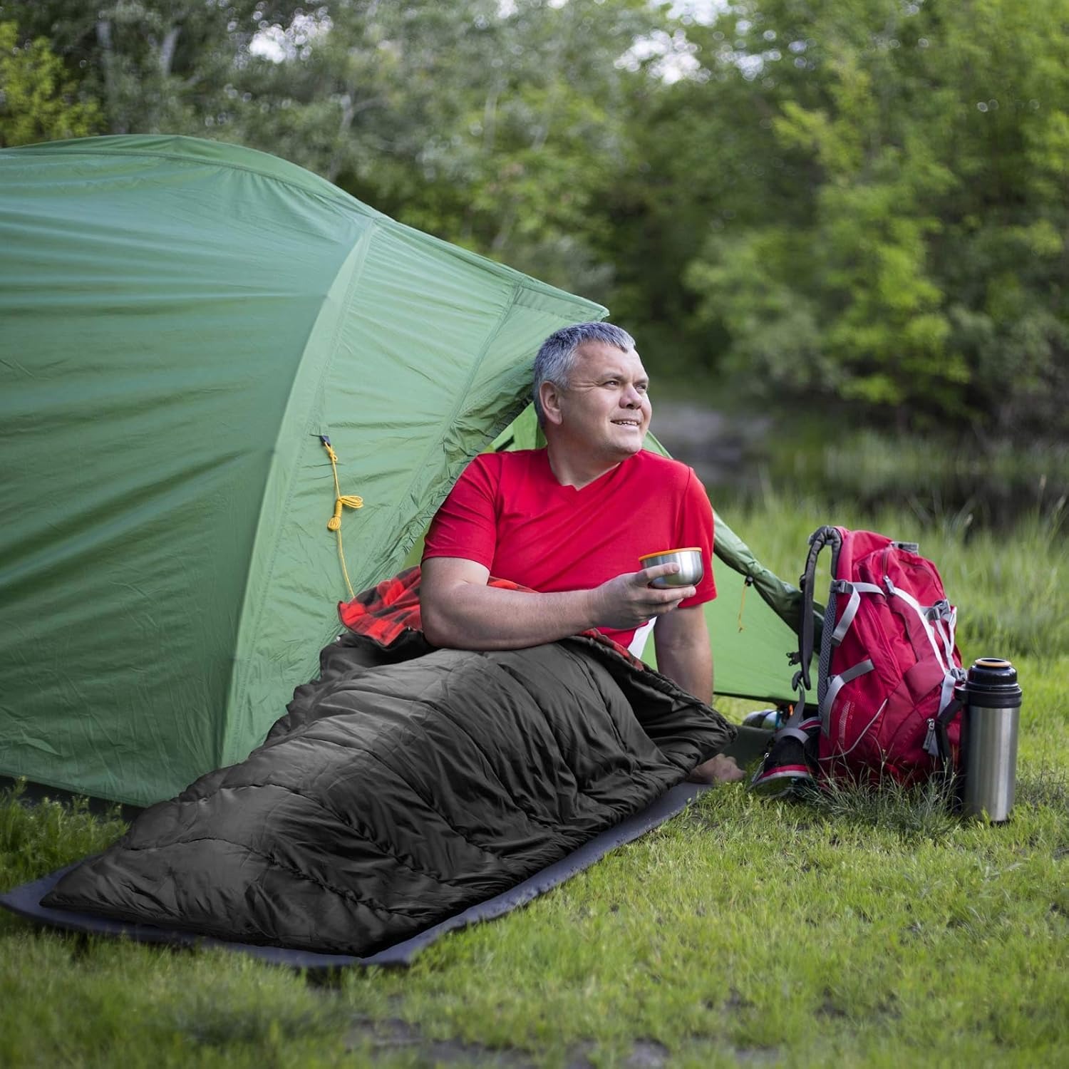 Mcota XL Cotton Flannel Lined Sleeping Bag: image 2
