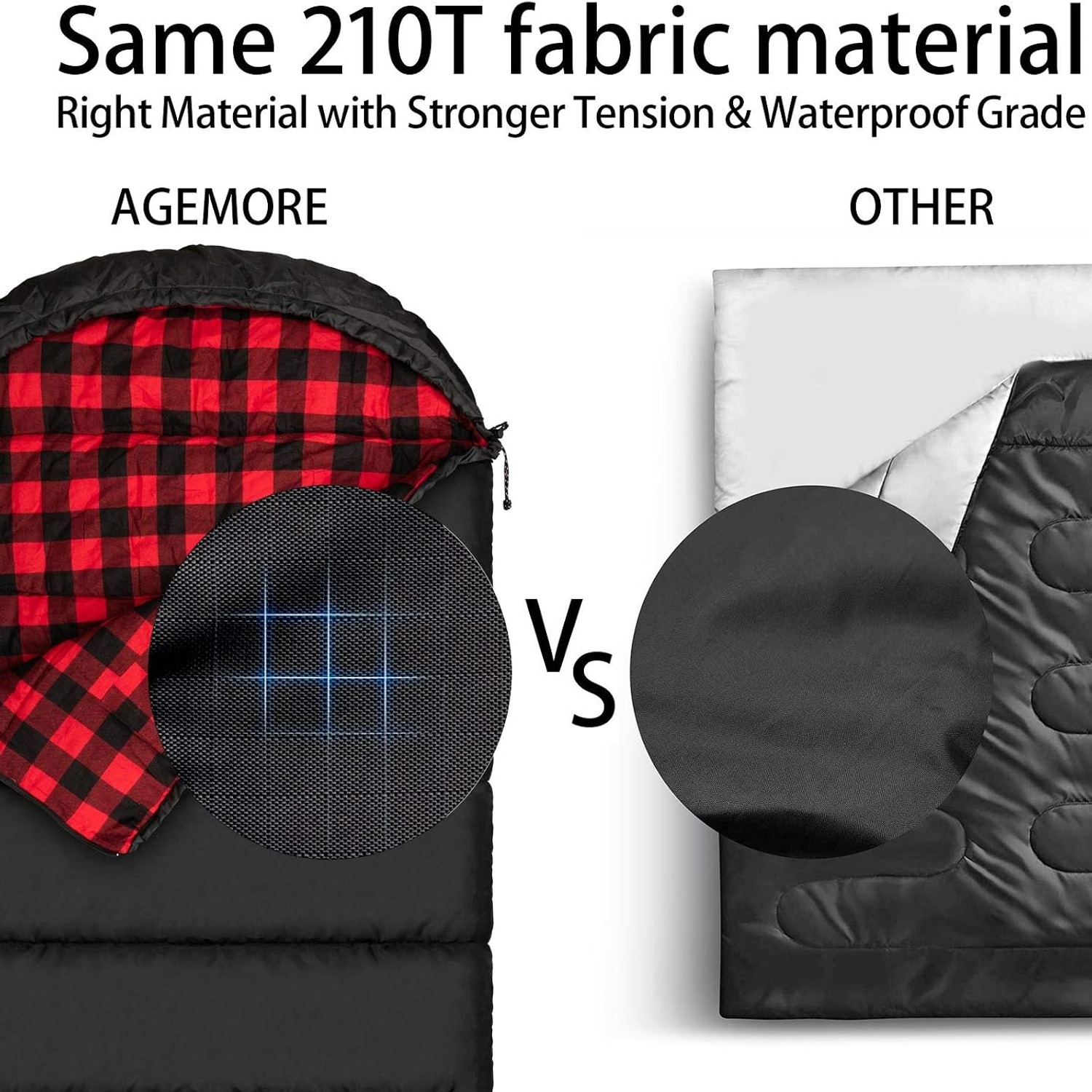 Mcota XL Cotton Flannel Lined Sleeping Bag: image 3