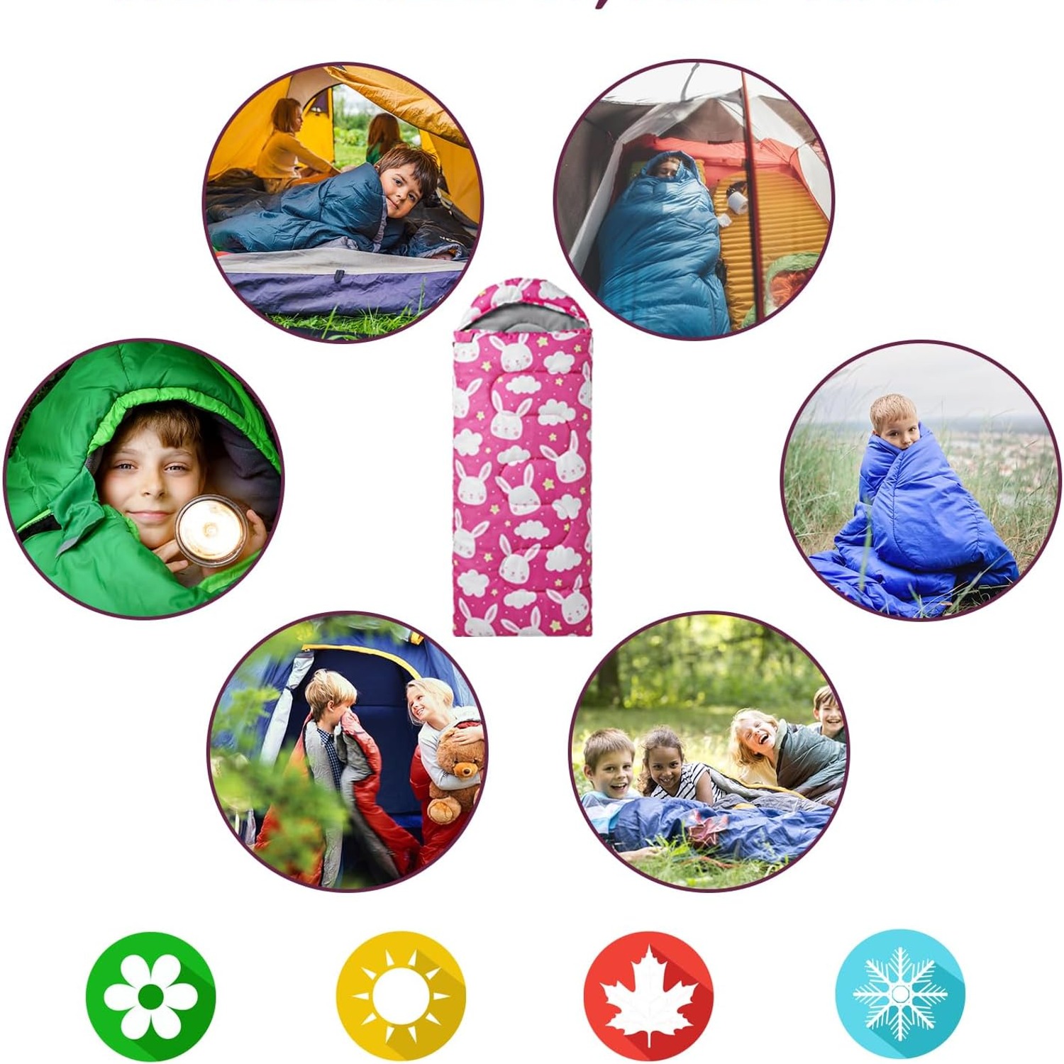 Kids Camping Sleeping Bag with Carry Sack: image 7