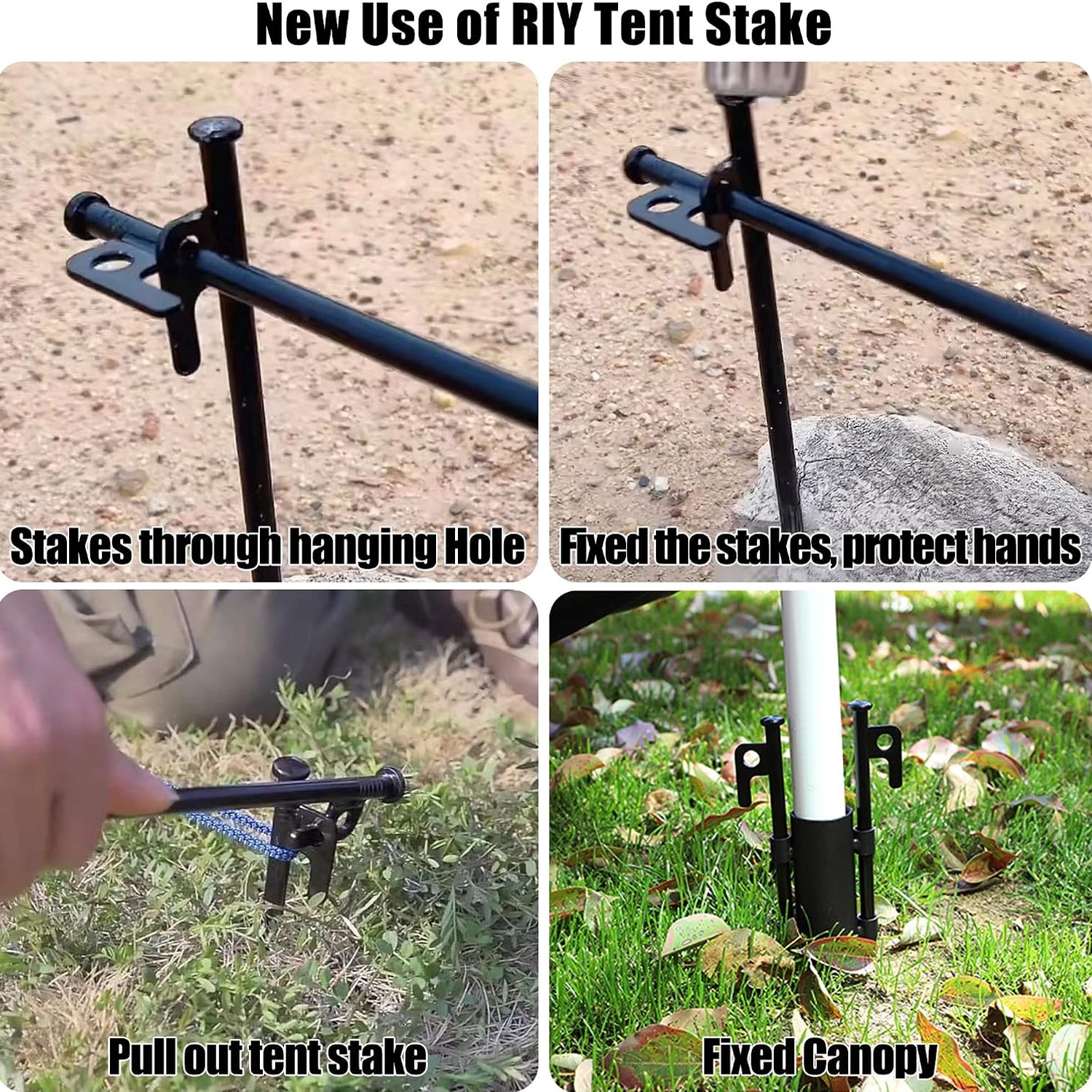 Heavy Duty Forged Steel Tent Pegs (8 Pack): image 8